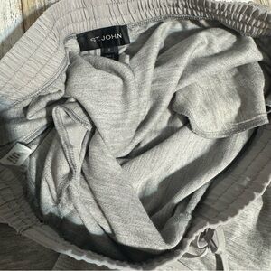 St. John Light Gray Viscose SILK Pants